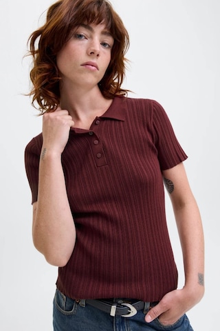 Jack & Jones Jjxx Kadın Polo Triko Tişört Bordo