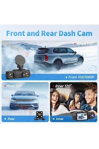 Tongxida 1080p Wi-fi 3kamera Dash Cam, 2/3 Lens Ön-arka, Araba Kamerası İle Wi-fi