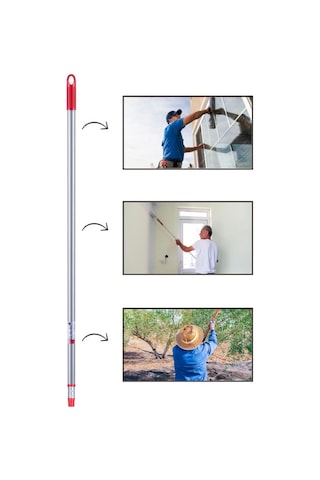 Flora Teleskopik Uzatmalı Metal Sırık Sap 2 Metre Yeni Tasarım