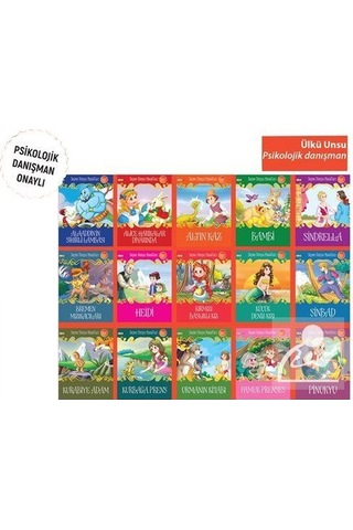 Mercankitap Seçme Dünya Masalları Resimli (15 Kitap Set) (5, 6, 7 Yaş ve Ü.