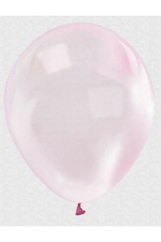 Balon Ekstra Şeffaf Pembe Ruby 100 Adet Çok Renkli