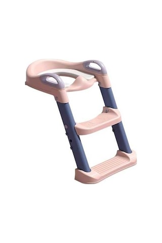 Wondernest Pembe Merdivenli Tuvalet Eğitim Koltuğu - Lichen Model Çocuklar İçin Pembe