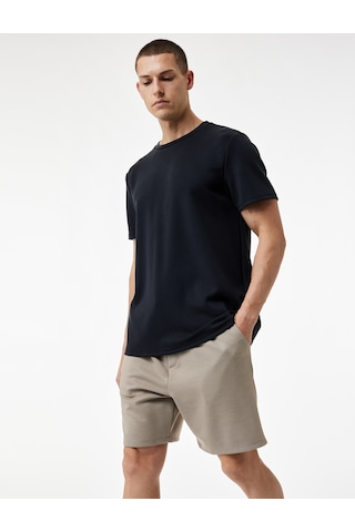 Koton Straight Fit Cepli Bermuda Spor Şort Bej 6sam40012nk Ekru