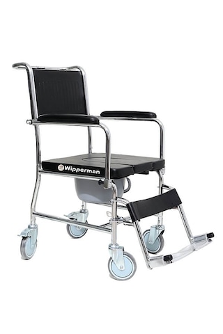 Wipperman Hareketli Kolçaklı Tekerlekli Banyo Tuvalet Sandalyesi