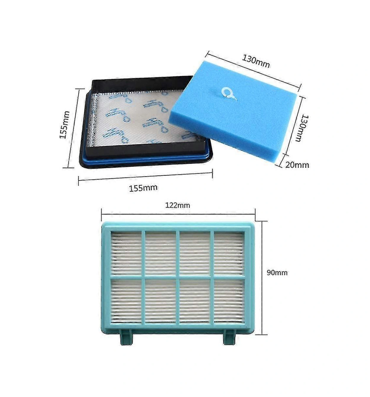 Philips Power Pro Compact Fc9331/09, Fc9332/09, Fc8010/01, Fc8010 Elektrikli Süpürge İçin Yıkanabilir Köpük Filtre Kiti