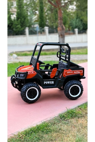 Utv X Alpha 24 Volt 4 Çekerli 800 Watt Akülü Araba Eva Teker Turuncu