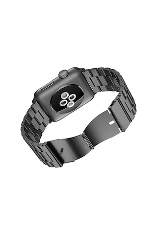 Apple Watch Series 11 42mm Metal Stainless Steel İçin Kordon Siyah