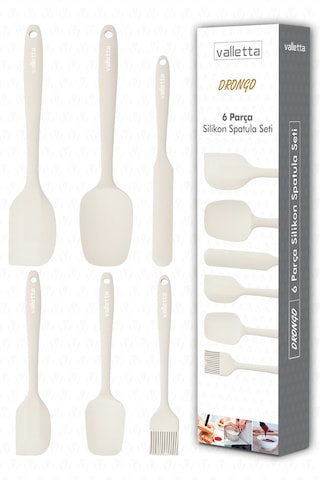 Valletta Drongo Isıya Dayanıklı Yanmaz Yapışmaz Spatula Seti