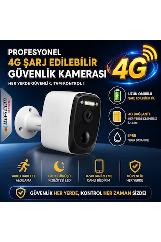 İnox 4g Kablosuz Şarjlı Pır Sensörlü Kamera 4-6 Ay Bekleme Süresi