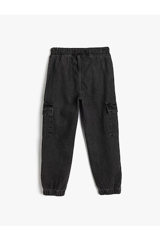 Koton Çocuk Jogger Kot Pantolon Cepli Pamuklu Gri 5wkb40009td Gri