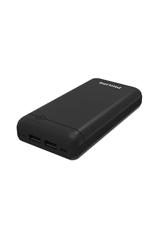 Philips Dlp1720 Cb 20.000 Mah 2xusb Port Çıkış Type-c Micro-usb Powerbank Hızlı Şarj Slim Siyah