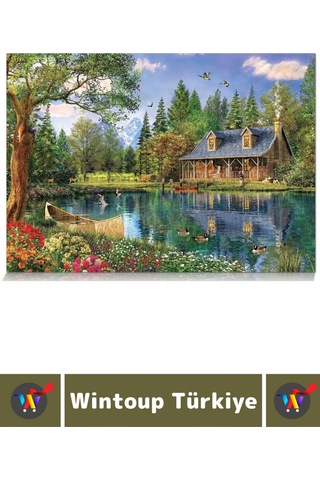 Premium Eğlenceli El Göz Koordinasyon Hafıza Beceri Geliştirici 1500 Parça Puzzle Kristal Göl