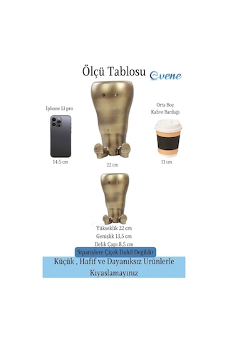 Saksı Çiçek Kaktüs Saksısı Lüx 13,5 Cm Gümüş Eskitme Varak Boyalı Havuç Desen Saksı Çiçeklik - Altın Eskitme