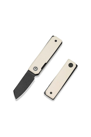 Civivi Kukei Ivory G10 Handle Black Stonewashed Nitro-v Blade Kamp Çakı Beyaz