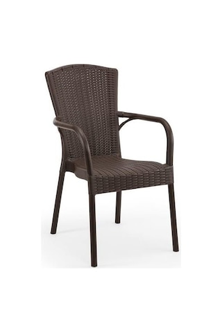 Luna Doğa Rattan Koltuk 6 Adet Kahverengi