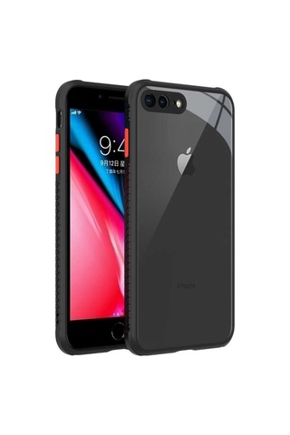 Apple Uyumlu iPhone 7 Plus Kılıf Zore Kaff Kapak-Siyah