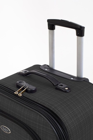 Oleets 8 Tekerli Su Geçirmez Ultra Kalite Kumaş Orta Boy Valiz Koyu Gri