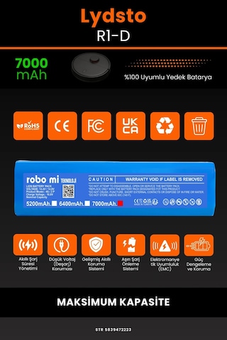 Lydsto R1D 7000mAh Robot Süpürge Bataryası