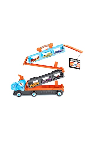 Vardem Oyuncak Parkurlu Araba Fırlatan Dinazor Mavi Mavi