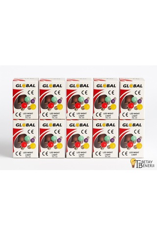 Global Led Gece Lambası Kırmızı 10'lu