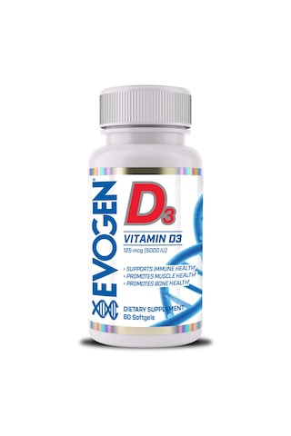 Evogen Vitamin D3 5000 Iu 60 Softgels
