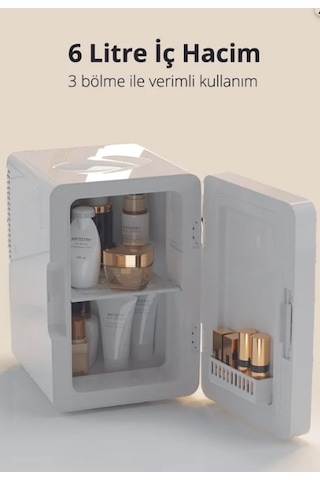 Kiwi KRF-2505 Led Işıklı Taşınabilir Soğuk - Sıcak Ayarlı Kozmetik Mini Buzdolabı