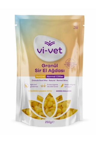 Vivet Granül Sir Ağda Naturel 250 Gr 3 Adet + Vivet Ağda Temizleme Ve Masaj Yağı Vitamine 125 Ml