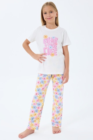 Rolypoly Kız Çocuk Beyaz Pijama Takım Rp3782-c-v1 Beyaz
