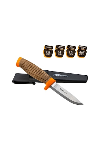Rox Camping Bushcraft Plus Paslanmaz Çelik Kamp Bıçak Turuncu 153camp0321 Turuncu