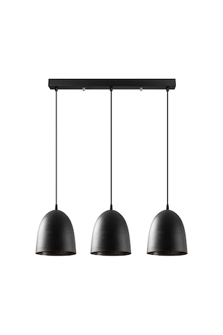 Modern Metal Gövdeli 3'lü Sarkıt Avize Mutfak Ve Salon İçin E27 Uyumlu, Siyah-6173 Diğer