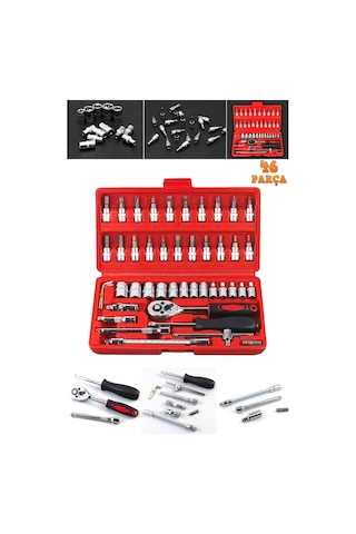 Germany Style 58 Parça 46mini Lokma Takımı Otomatik Cırcırlı 1/4