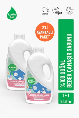 Siveno Baby Doğal Çamaşır Sabunu 1000 ml 2 Adet