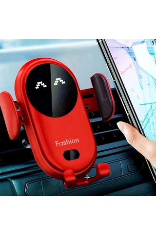 Elmpaly Mavi Kablosuz Araç Şarj Cihazı Otomatik Kavrama İphone Uyumlu 16 Pro Max 15 14 Samsung Galaxy Uyumlu S24 S23 S22 İçin