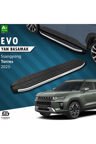 S-dizayn Ssangyong Torres Evo Krom Yan Basamak 183 Cm 2023 Üzeri