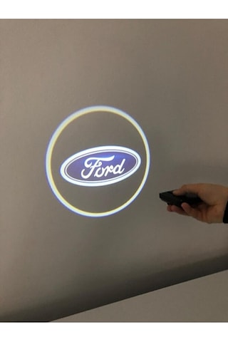 Ford 2 Adet Araçları Için Pilli Yapıştırmalı Mesafe Sensörlü Kapı Altı Led Logo / Projektör