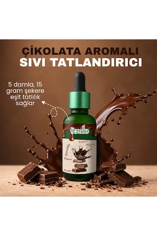 Fibrelle Çikolata Aromalı Sıvı Tatlandırıcı - 30ml