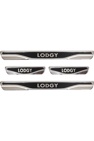 Dacia Lodgy Uyumlu Kapı Eşiği Karbon Krom 4 Parça