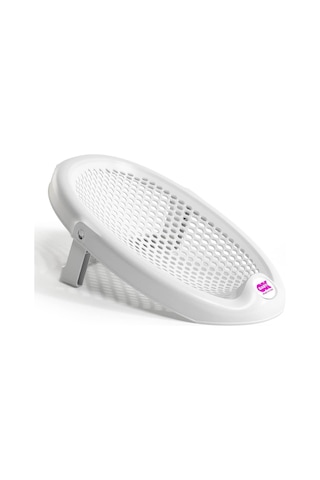 Okbaby Bebek Banyo Seti Jelly Küvet Adaptörü & Splash Bebek Duşu K. Beyaz