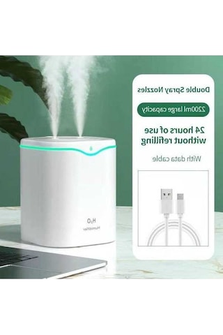 Novahub 2000 Ml Usb Hava Nemlendirici, Aromaterapi, Çift Sprey Portu, Serin Mist Maker, Ev Ve Ofis İçin, Pembe