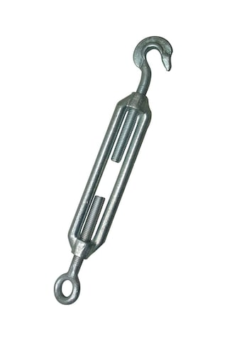 Galvaniz Çelik Gerdirme Aparatı, 12mm, 5'li Set, Çift Taraflı Kanca Uçlu Metal Halat Gergi Ekipmanı