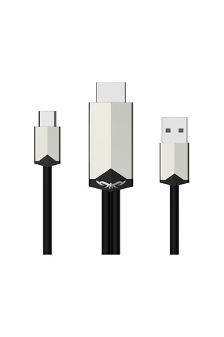 Springsun Mirascreen Tc02 Type C - Hd Video Kablosu Usb C - Hdtv Kablosu Uhd 4k Yansıtma Usb Güç Kaynağı