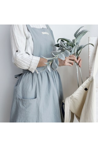 Yuntech01 Halka Mavi Kumaş Fantezi Apron, Ev Mutfak Ve Kafe İçin Kullanıma Kolay, Dayanıklı, Pratik Ev Gereci Açık Mavi