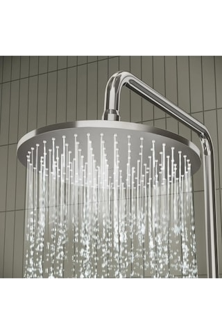VitrA Aquaheat Bliss 240 A47205 2f Termostatik Duş Sistemi, Krom Krom