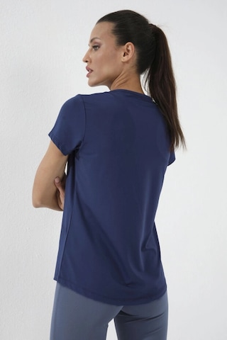 Tommy Life İndigo Basic Kısa Kol Standart Kalıp O Yaka Kadın T-shirt - 97144 Mavi