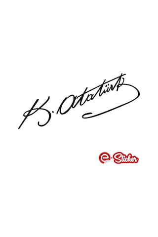 Kemal Atatürk Imza Sticker Oto Sticker