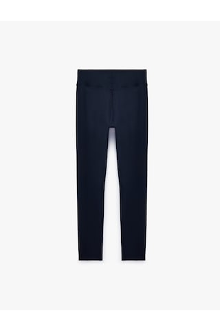 Koton Yüksek Bel Kemer Detaylı Biyeli Slim Fit Spor Tayt Lacivert 7wak40171nk