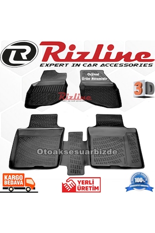 Honda Jazz 3D Paspas Havuzlu Siyah 2002-2008 Arası Rizline N11.8433