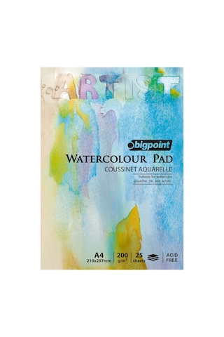 Bigpoint Suluboya Blok 200 Gram A4 - 25 Yaprak Watercolour Pad