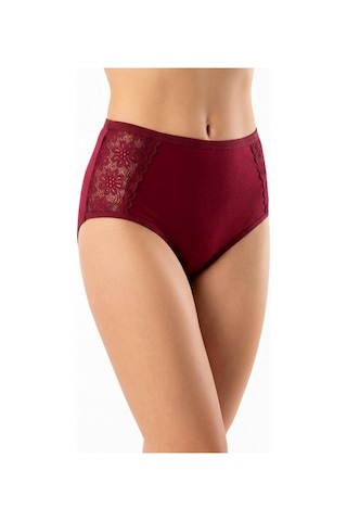 Suısy Yüksek Bel Dantelli Slip Külot Beyaz