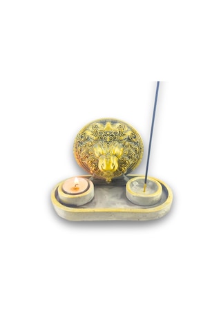 Aslan Çubuk Tütsülük Ve Tealight Beyaz